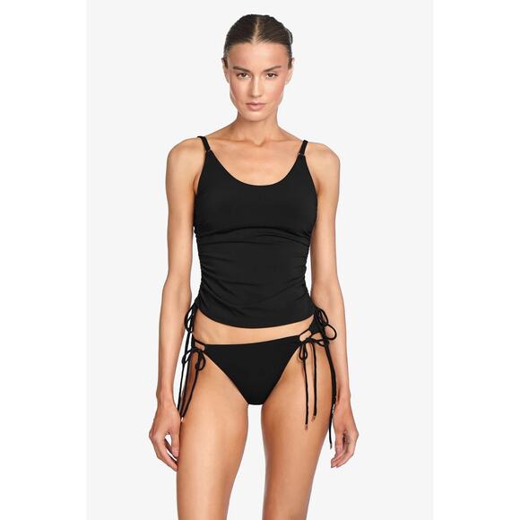 Robin Piccone Women's Medium Black Aubrey Lingerie Tankini Top Swimwear H24-20 - Picture 1 of 10